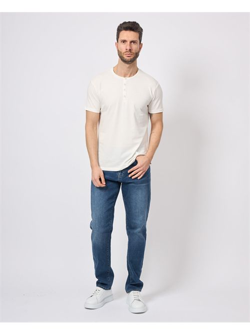 T-shirt Yes Zee con bottoni e logo YES ZEE | T780-TA000107